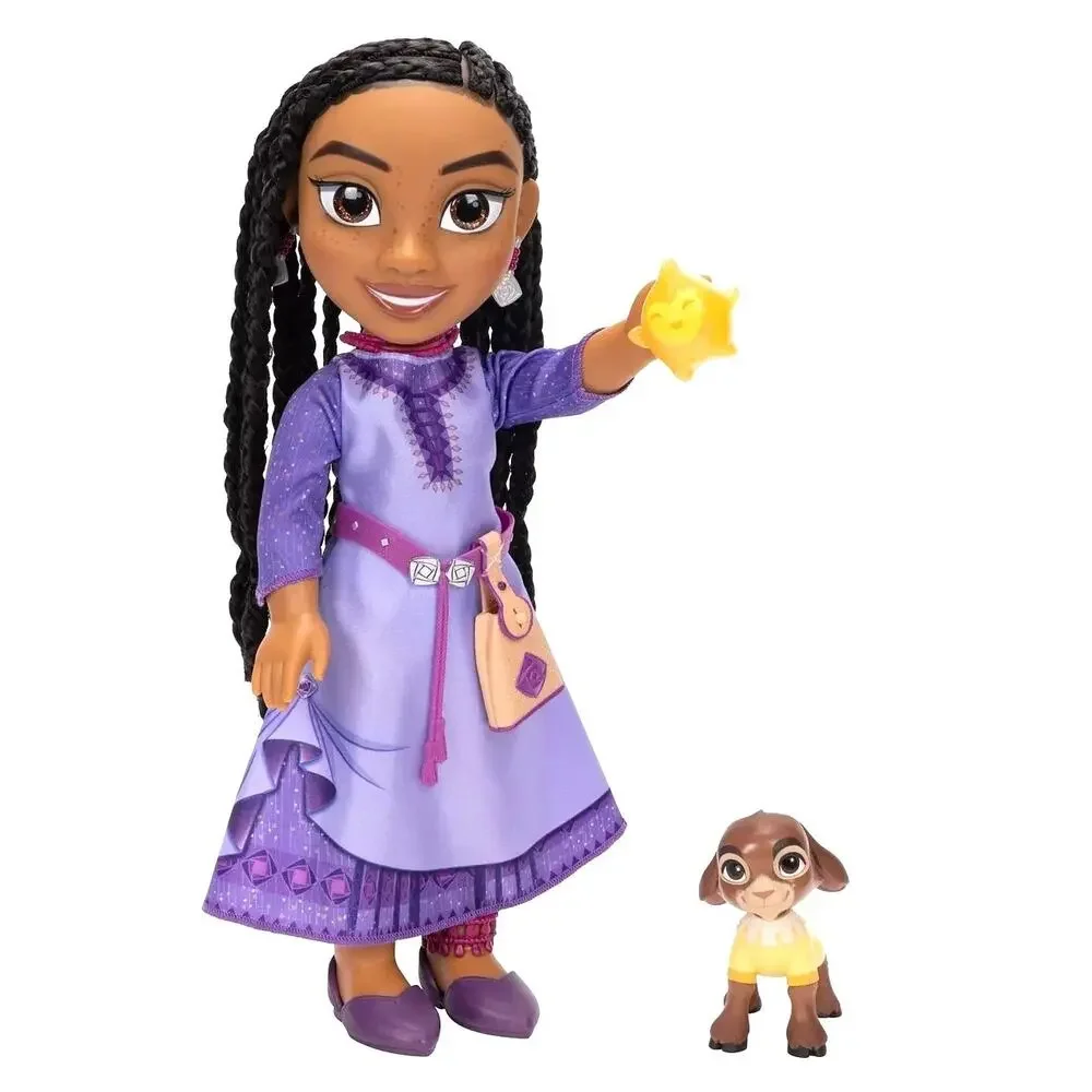 Disney Princess Asha Doll 14-inch Sings & Talks Wish Movie + Star & Valentino